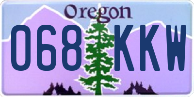 OR license plate 068KKW