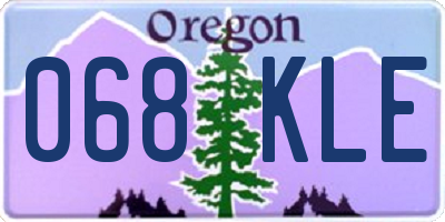 OR license plate 068KLE