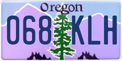 OR license plate 068KLH