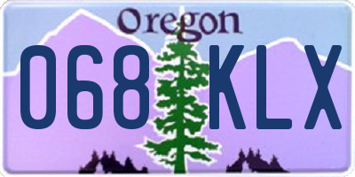 OR license plate 068KLX