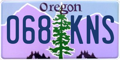 OR license plate 068KNS