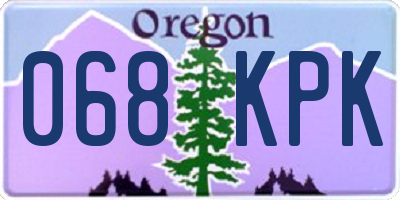 OR license plate 068KPK