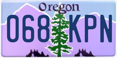 OR license plate 068KPN