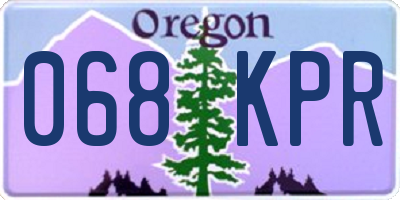 OR license plate 068KPR