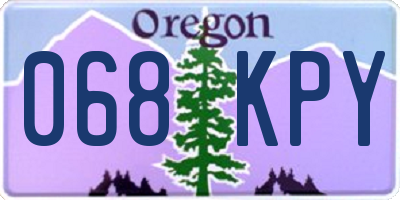 OR license plate 068KPY