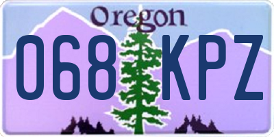 OR license plate 068KPZ