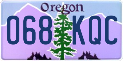 OR license plate 068KQC