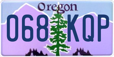OR license plate 068KQP