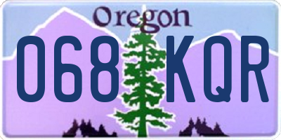 OR license plate 068KQR
