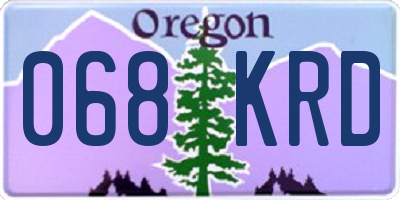 OR license plate 068KRD