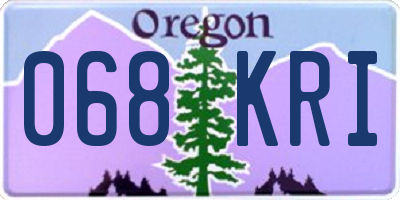 OR license plate 068KRI