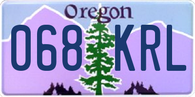OR license plate 068KRL
