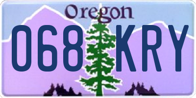 OR license plate 068KRY