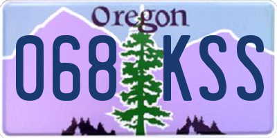 OR license plate 068KSS
