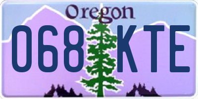 OR license plate 068KTE