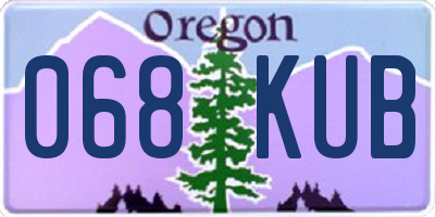 OR license plate 068KUB