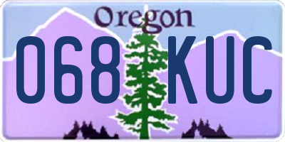 OR license plate 068KUC