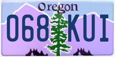 OR license plate 068KUI