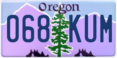 OR license plate 068KUM