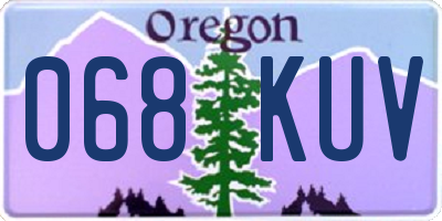 OR license plate 068KUV