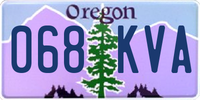 OR license plate 068KVA