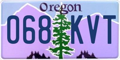 OR license plate 068KVT