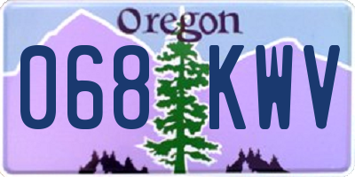 OR license plate 068KWV