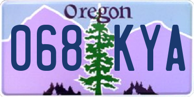 OR license plate 068KYA