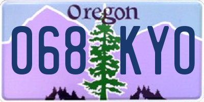 OR license plate 068KYO