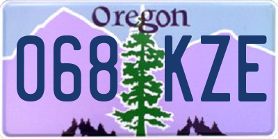 OR license plate 068KZE