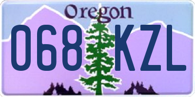 OR license plate 068KZL
