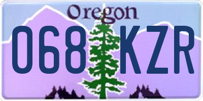 OR license plate 068KZR