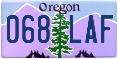 OR license plate 068LAF
