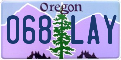 OR license plate 068LAY