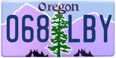 OR license plate 068LBY