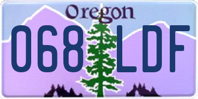 OR license plate 068LDF