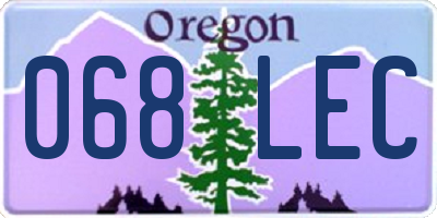 OR license plate 068LEC