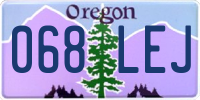 OR license plate 068LEJ