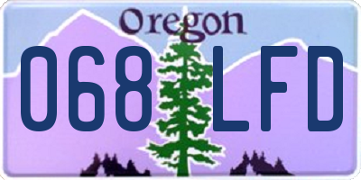 OR license plate 068LFD
