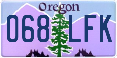 OR license plate 068LFK