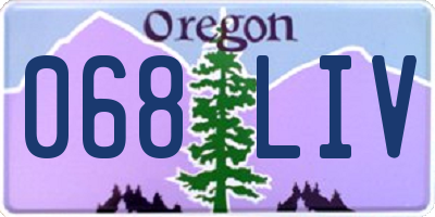 OR license plate 068LIV