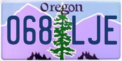 OR license plate 068LJE