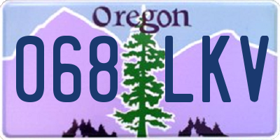 OR license plate 068LKV