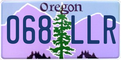 OR license plate 068LLR