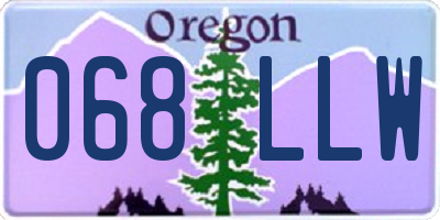 OR license plate 068LLW
