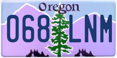OR license plate 068LNM