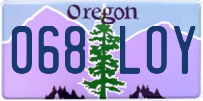 OR license plate 068LOY