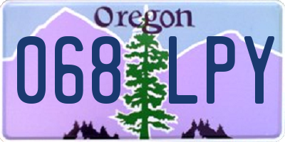 OR license plate 068LPY