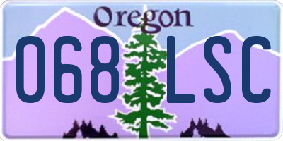 OR license plate 068LSC