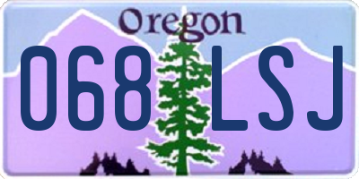 OR license plate 068LSJ